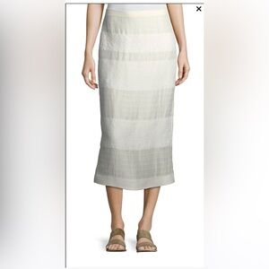 NWT The Row Odille Paneled Linen and Silk skirt -8